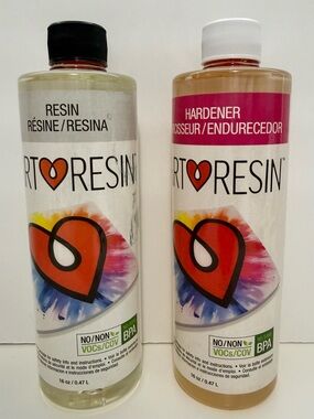 ArtResin Resin & Hardener Set - White Labels with Red Heart Logo